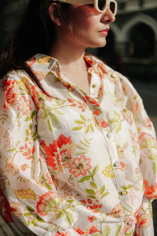 White Noor bagh Co-ord sets