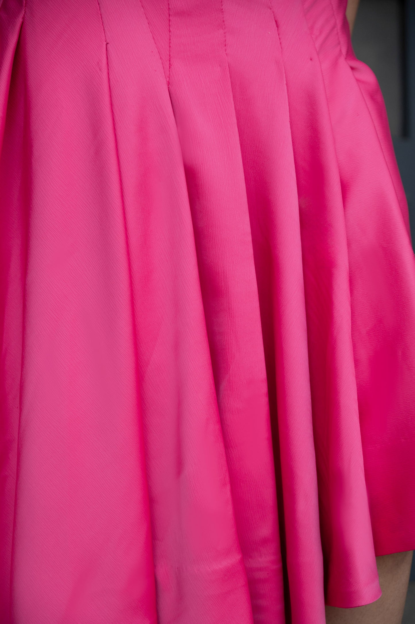 Azalea Dress Fuchsia Pink Satin Party Wear Dress