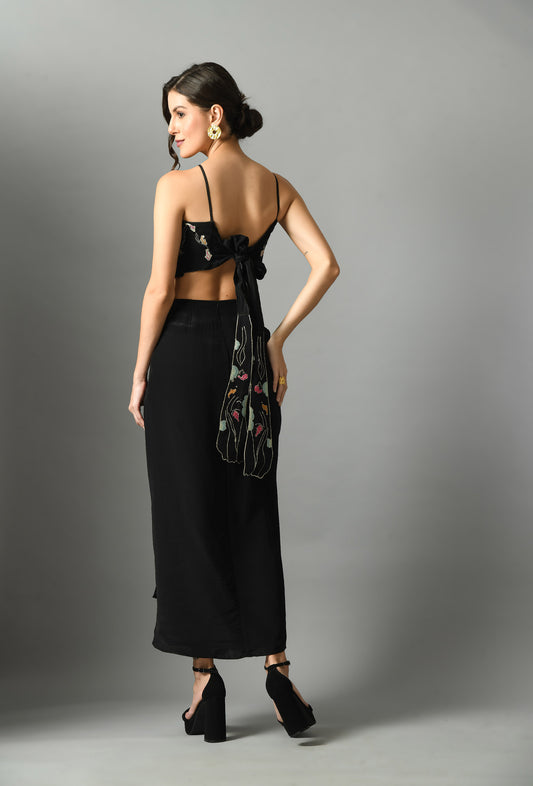 Nur bustier with moonshine skirt