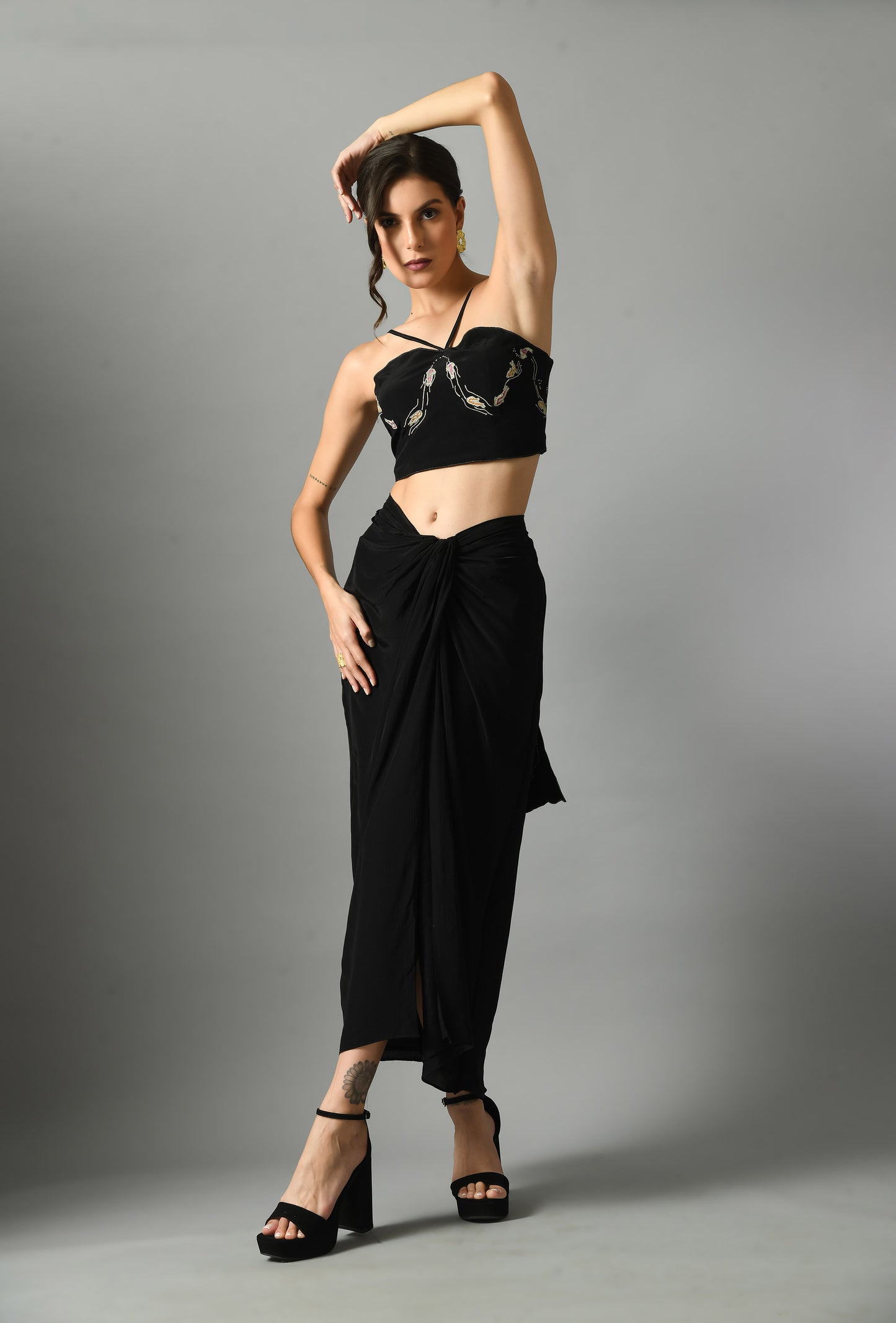 Nur bustier with moonshine skirt