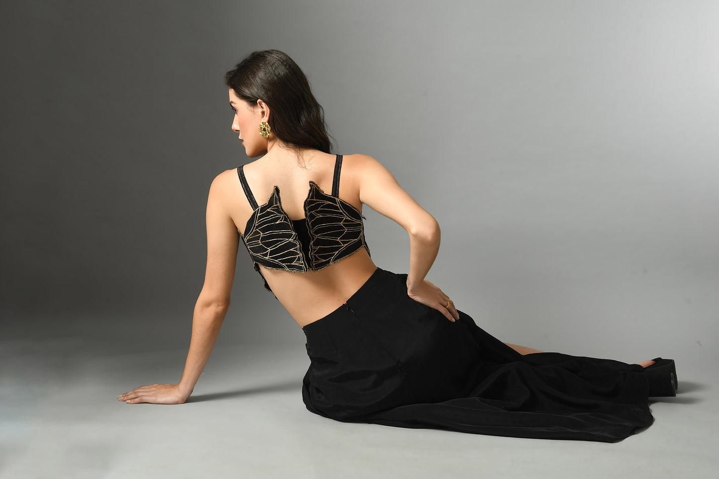 Nylah bustier with moonshine skirt