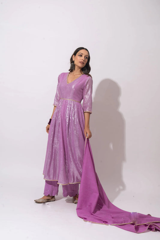 Lilac Kurta Set