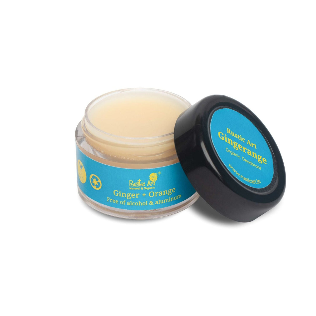 Gingerange Organic Deodorant Balm with Vitamin E (12g), Rustic Art