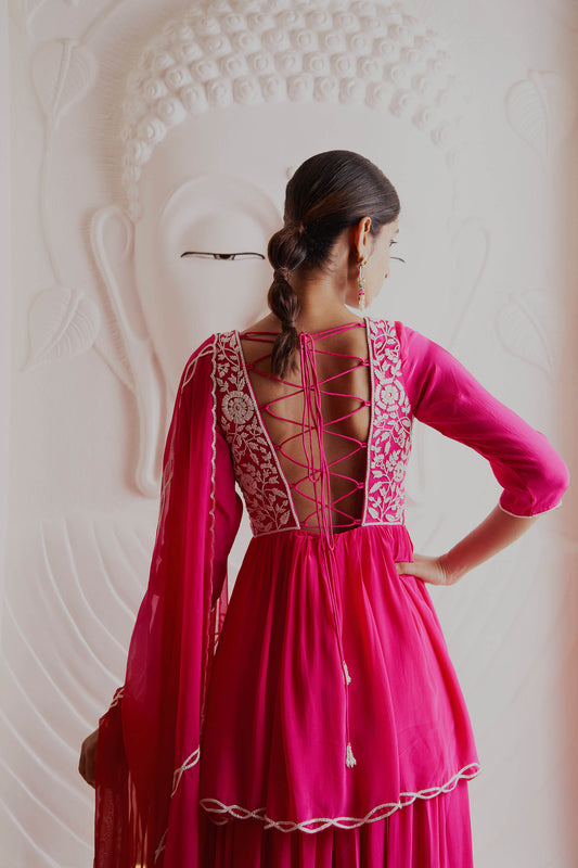Fuchsia Pink Kurti Set