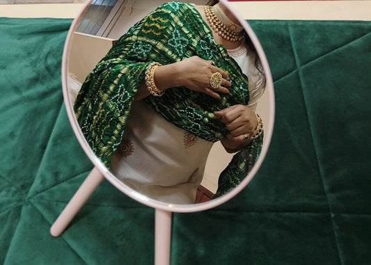 14K Gold Plated Royal Maharani Adjustable Ring