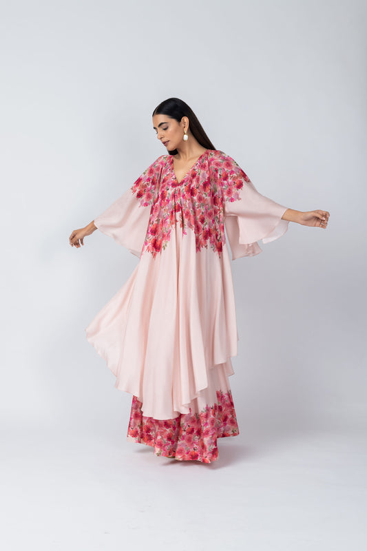 Gul Graceful Rose Print Tunic & Palazzo Set