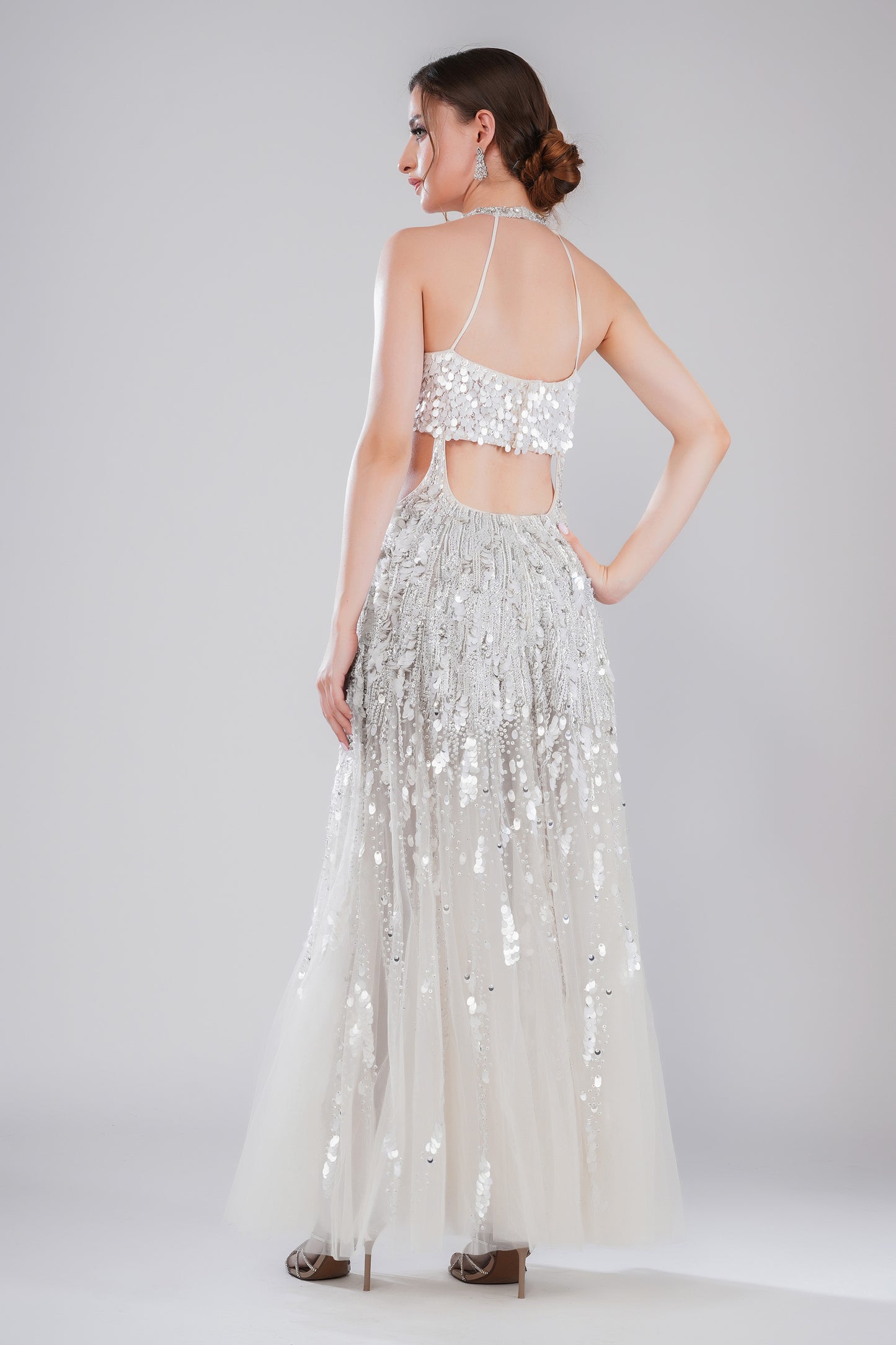 Alabaster Dream White Tulle Cocktail Gown