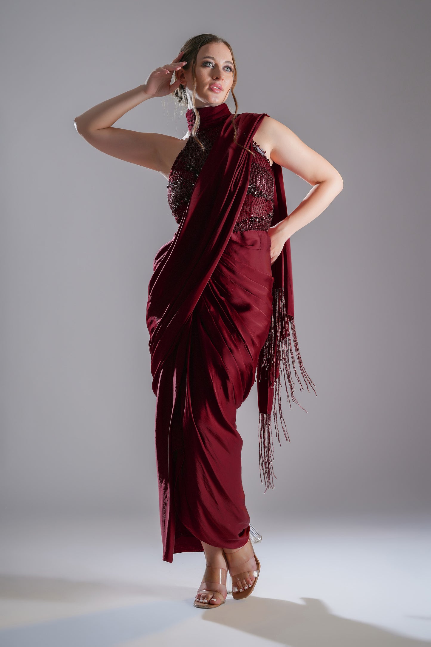 Ruby Reverie Red Tulle Gown