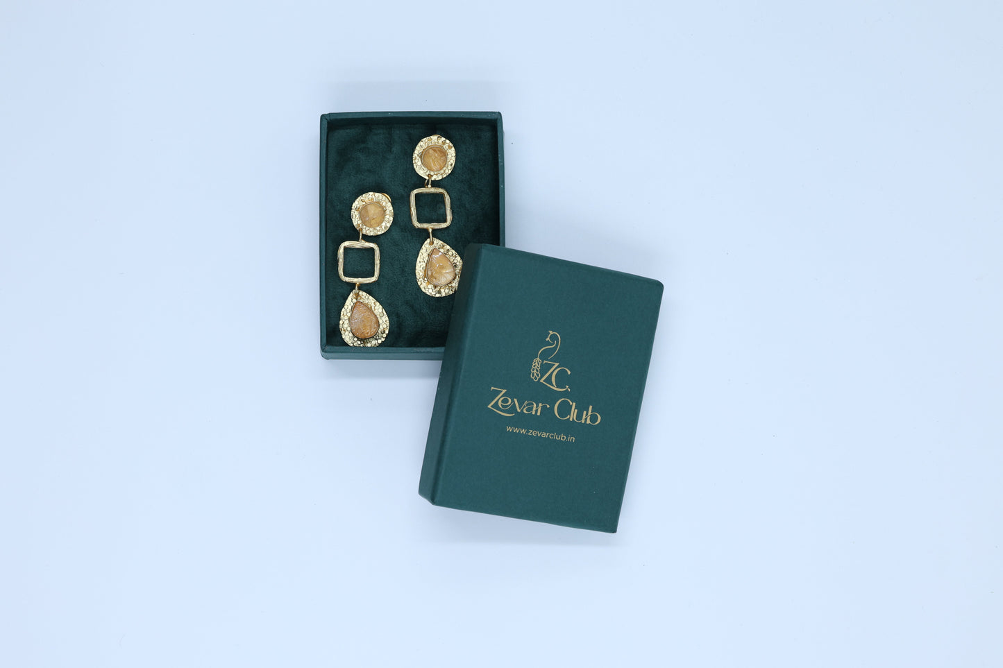 Uncut Stones Cocktail Dangles