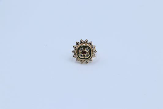 Small Adjustable Chic Kundan Ring