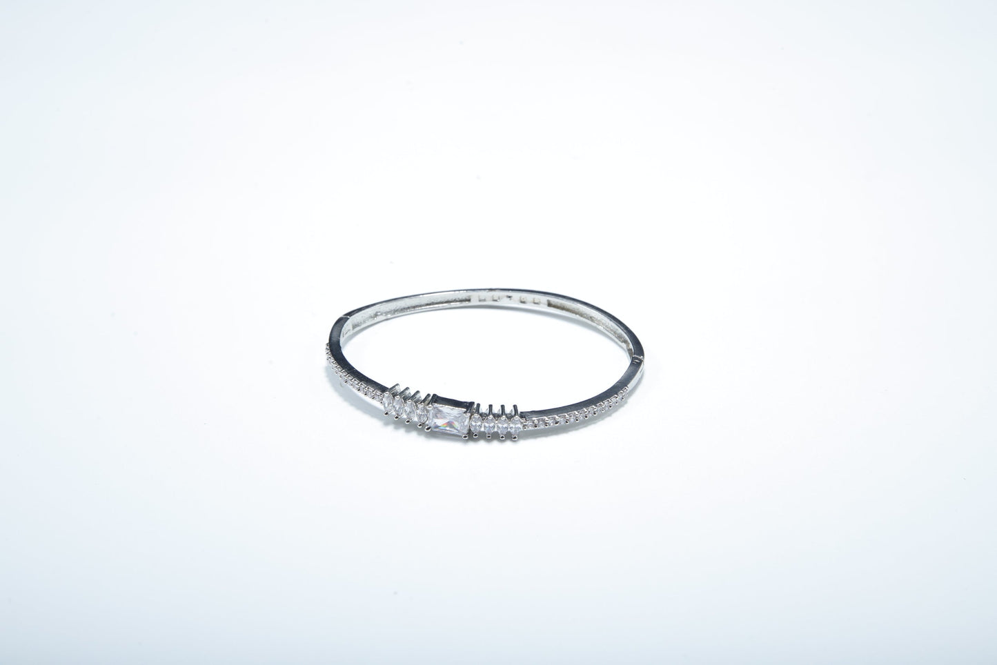 Stylish Silver Diamond Bracelet