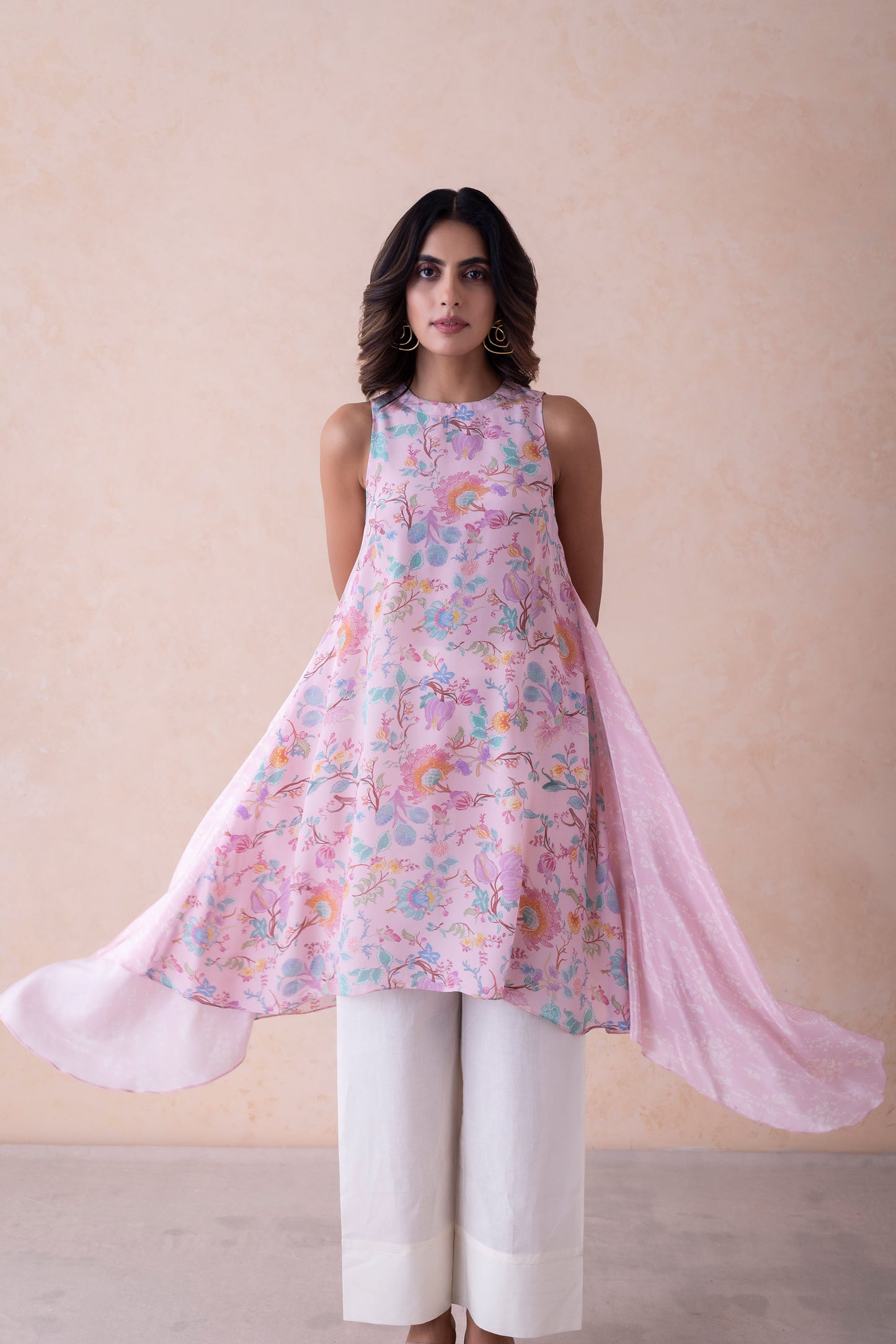 Riya Elegant Floral Crepe Ensemble