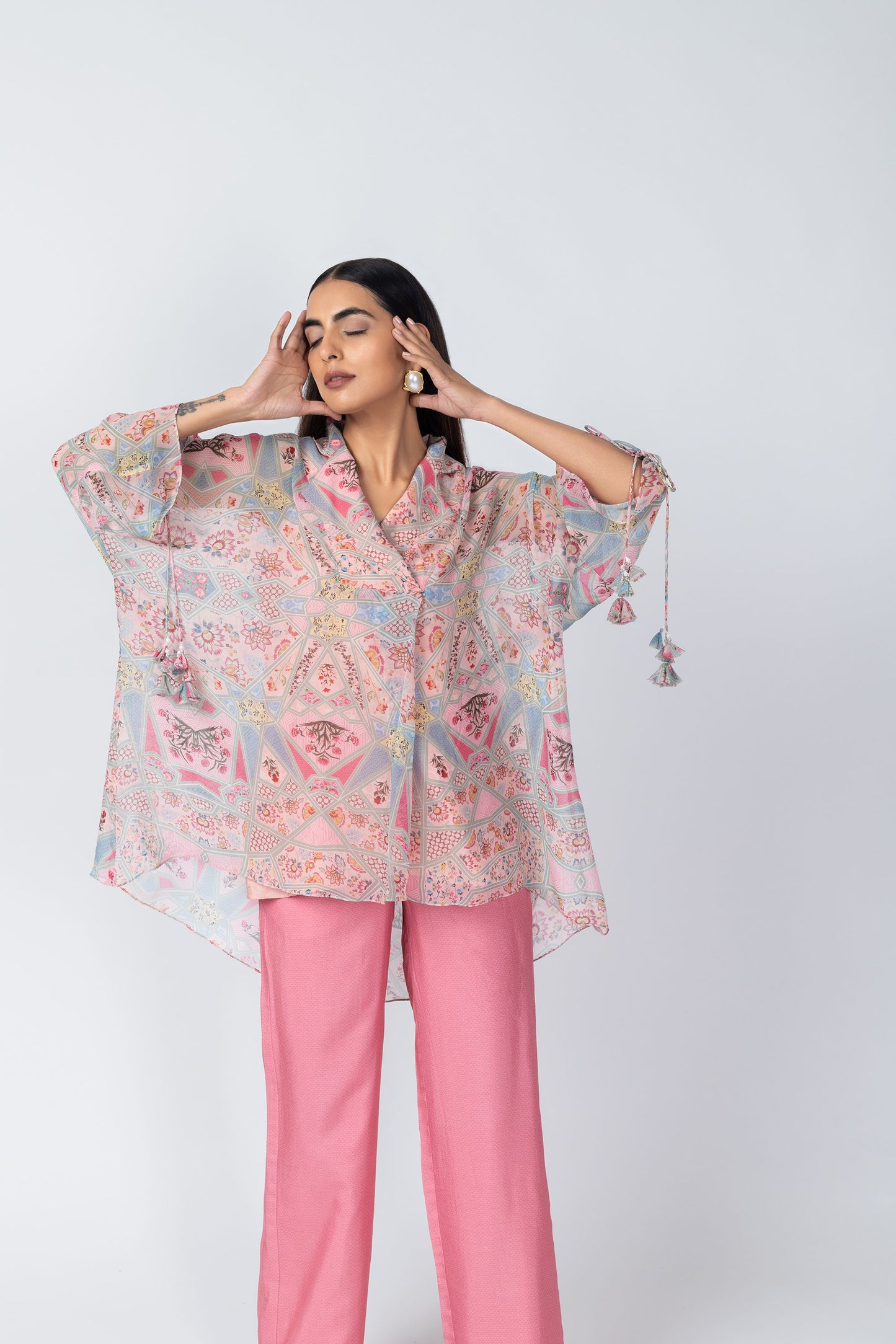 Raha Mughal Floral & Geometric Motif Printed Co-ord Set