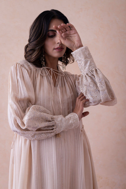 Tamana Noor-E-Nazakat Ivory Kurta dress