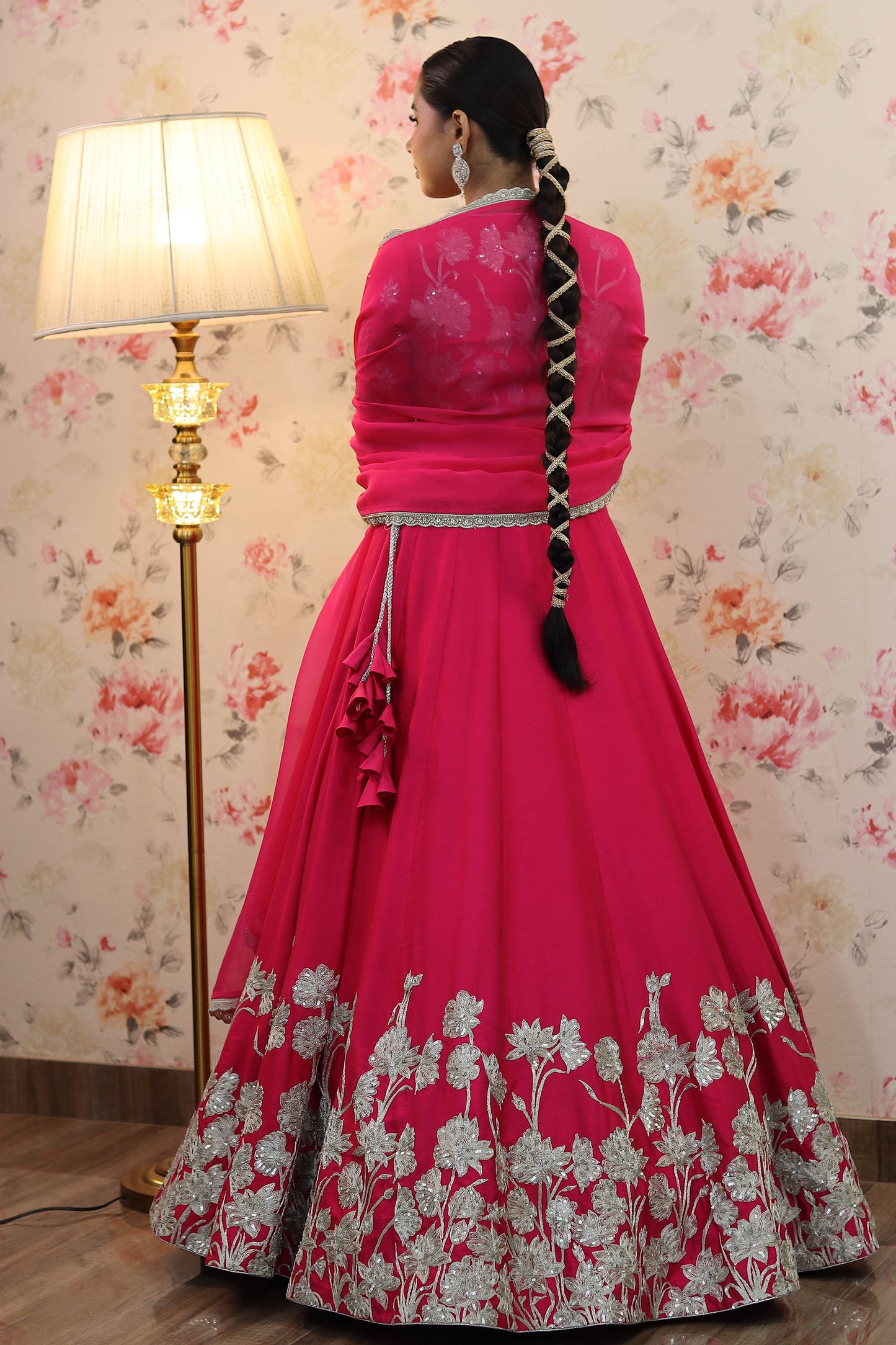 Magenta Bridal Lehenga Set for Reception