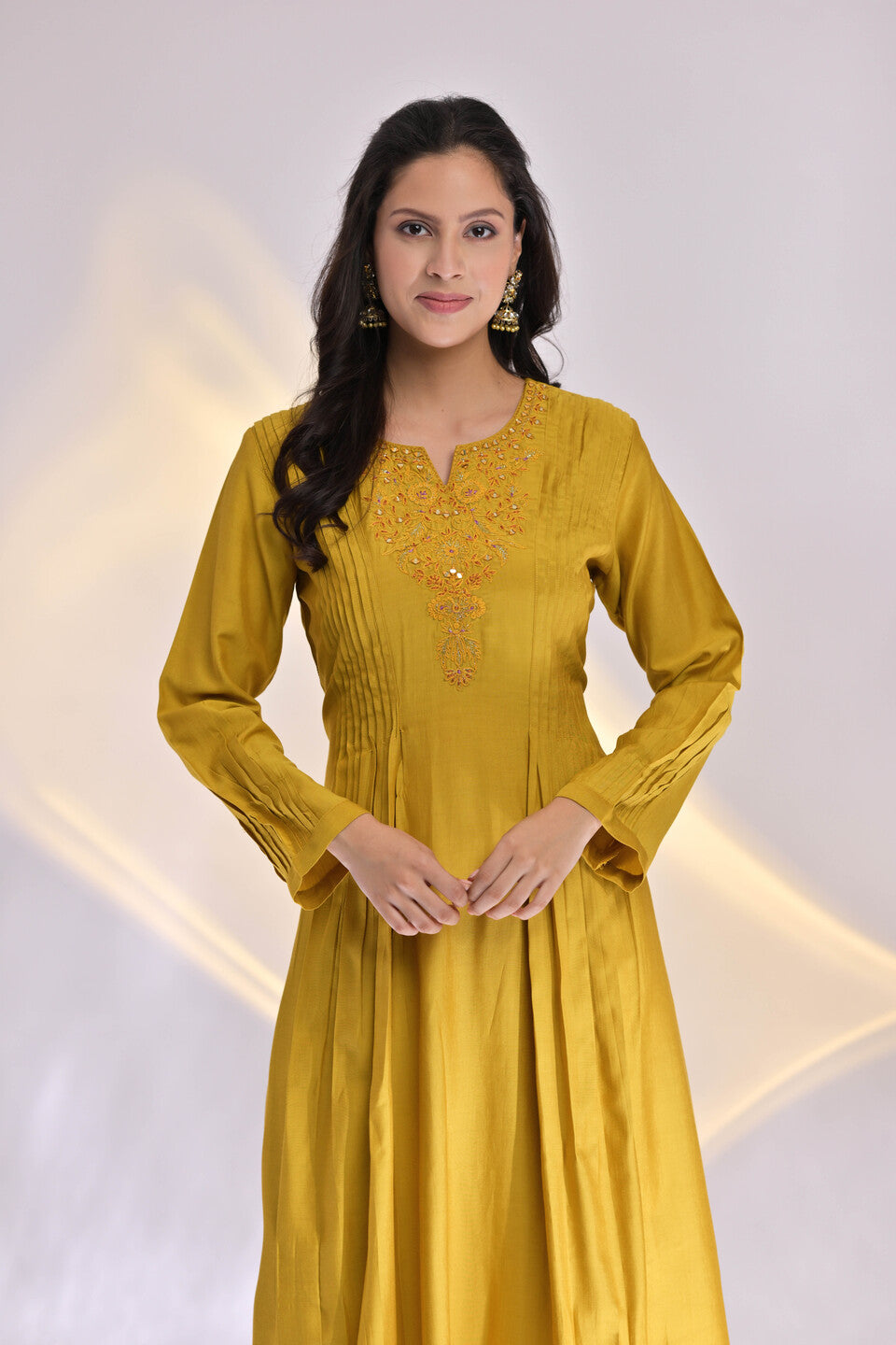 Alexa A-Line Kurta & Flared Palazzo Set With Dupatta