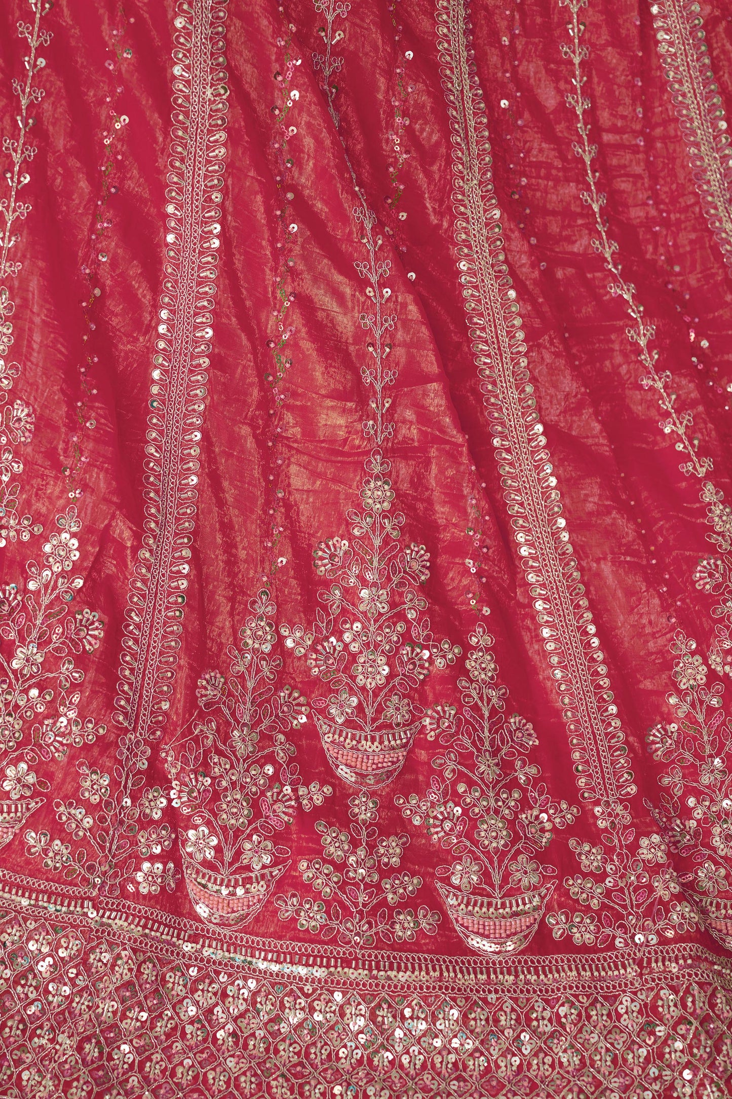 Pink Zari Work Jimmy Choo Bridesmaid Lehenga