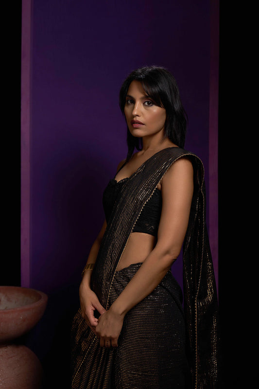 Kali Gold Zari Pure Cotton Saree