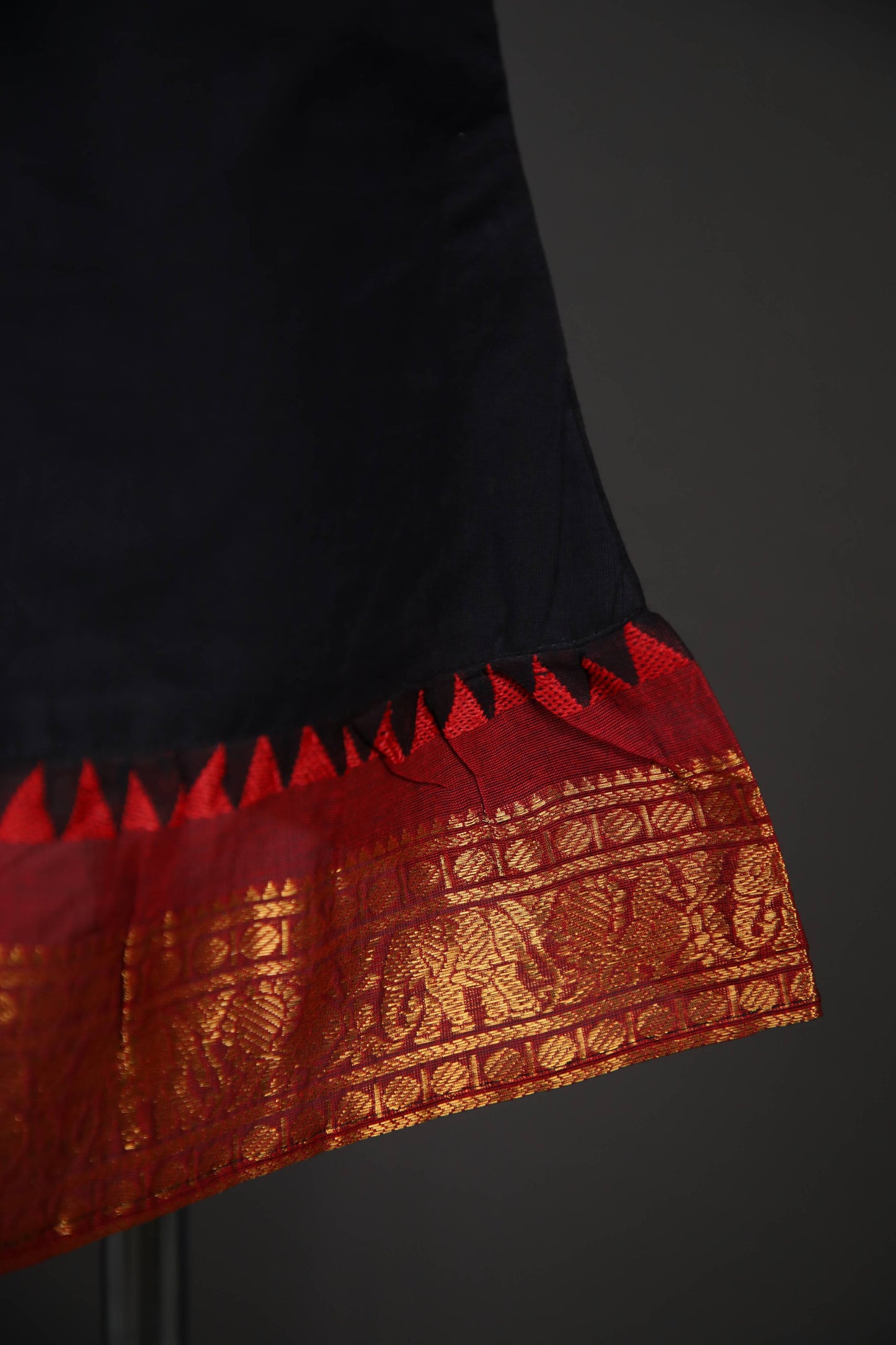 Swara - Tie up Dress in Kanchi Cotton in Black