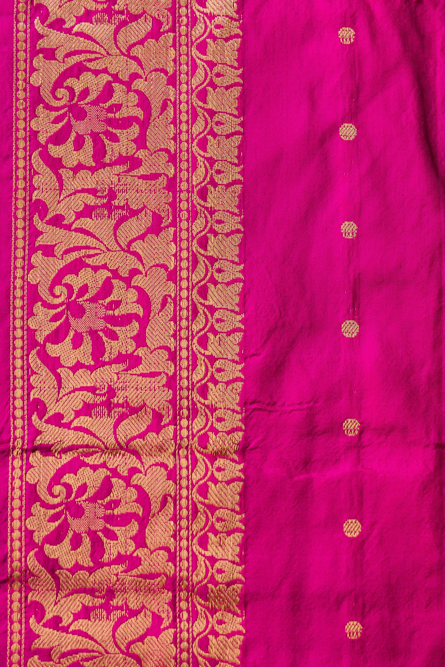 Rani Pink Handwoven Kadwa Katan Silk Saree