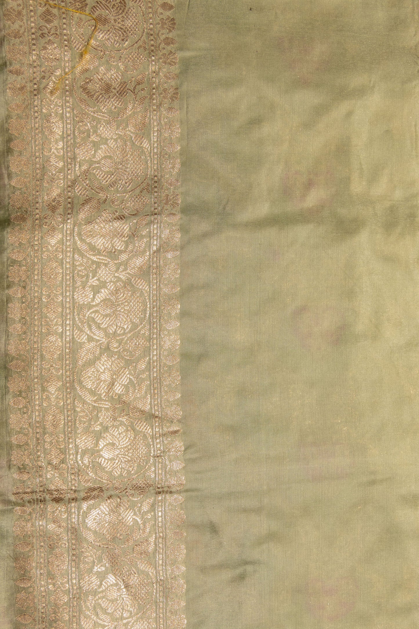 Pista Green Handwoven Cutwork Katan Silk Saree - Panaya