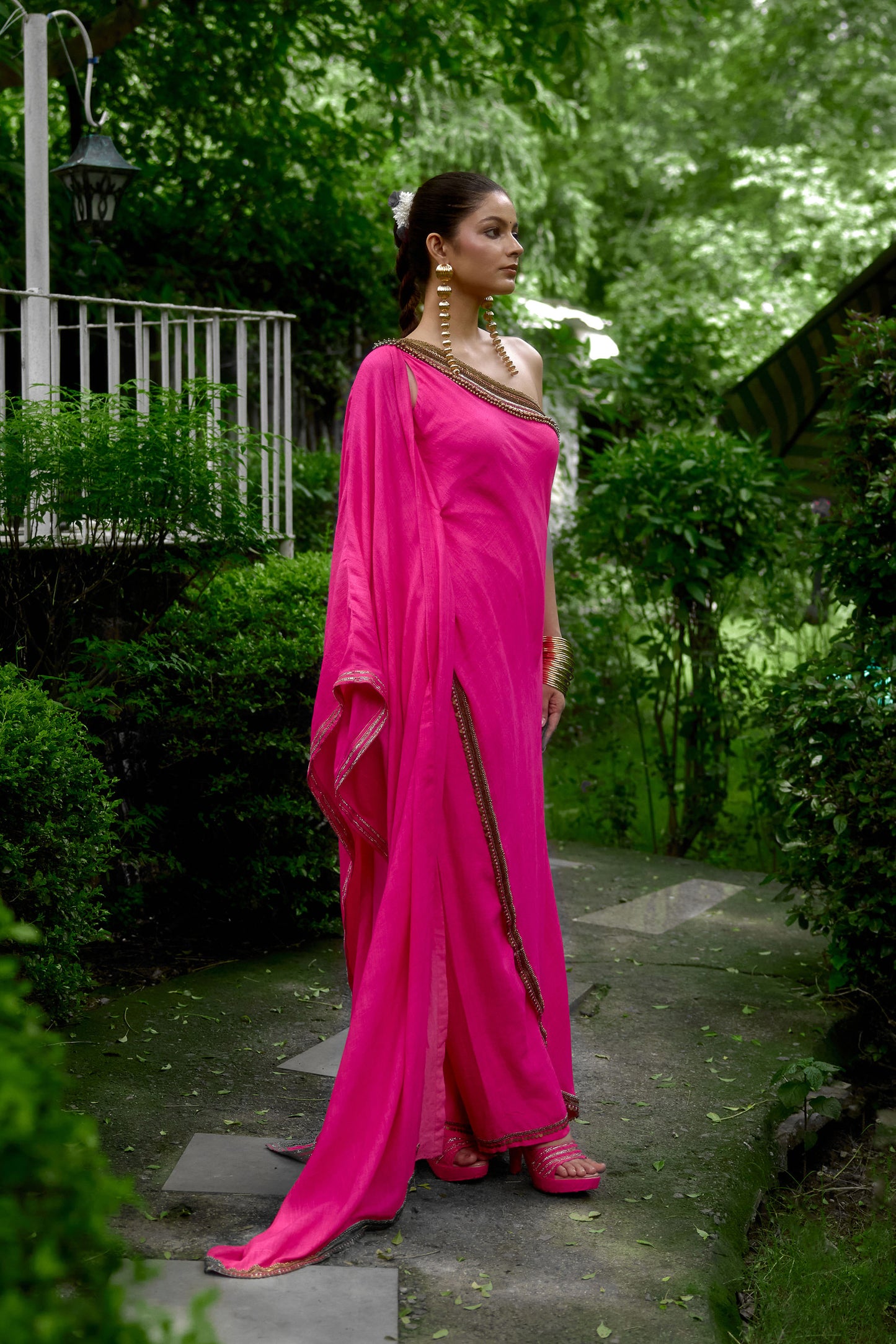 Pink Bridesmaid saree