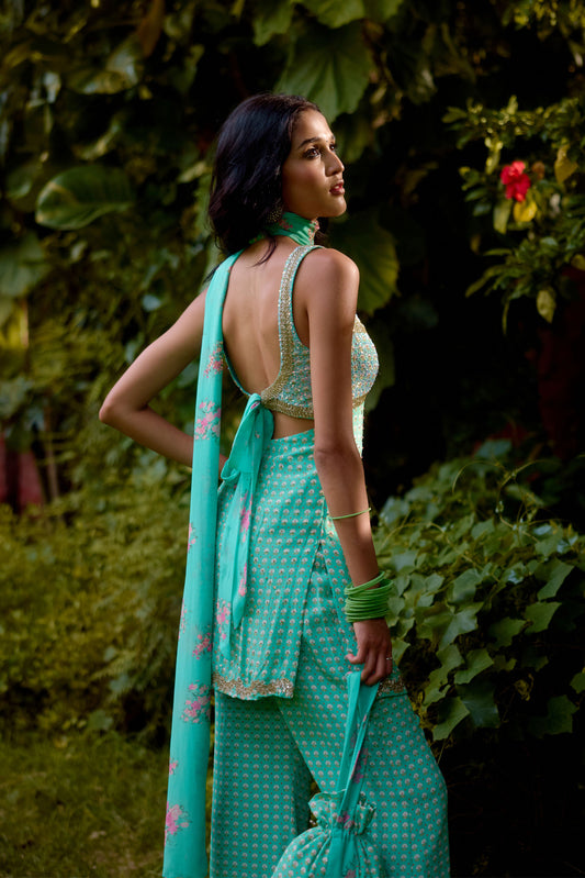 Janeman Aqua Short Kurta