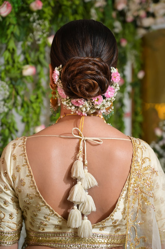 Periwinkle Garden Bridal Lehenga Set- Ivory