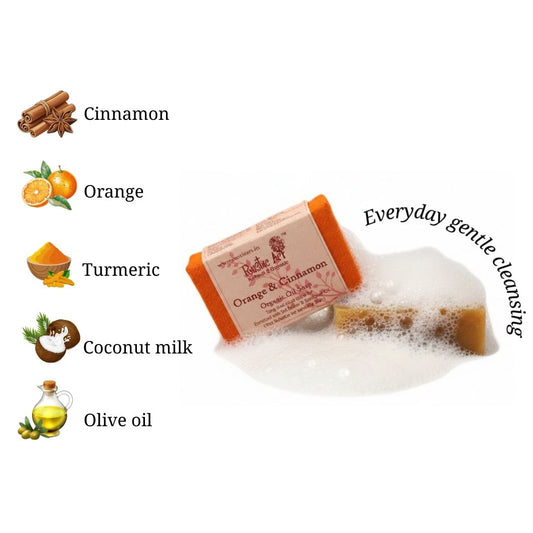 Orange & Cinnamon Soap (100gm), Rustic Art