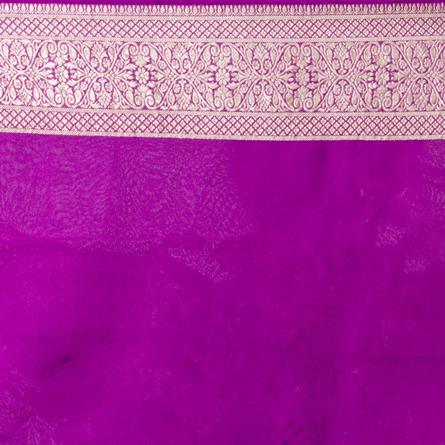 Purple Georgette Khaddi Pure Silk Saree - Panaya