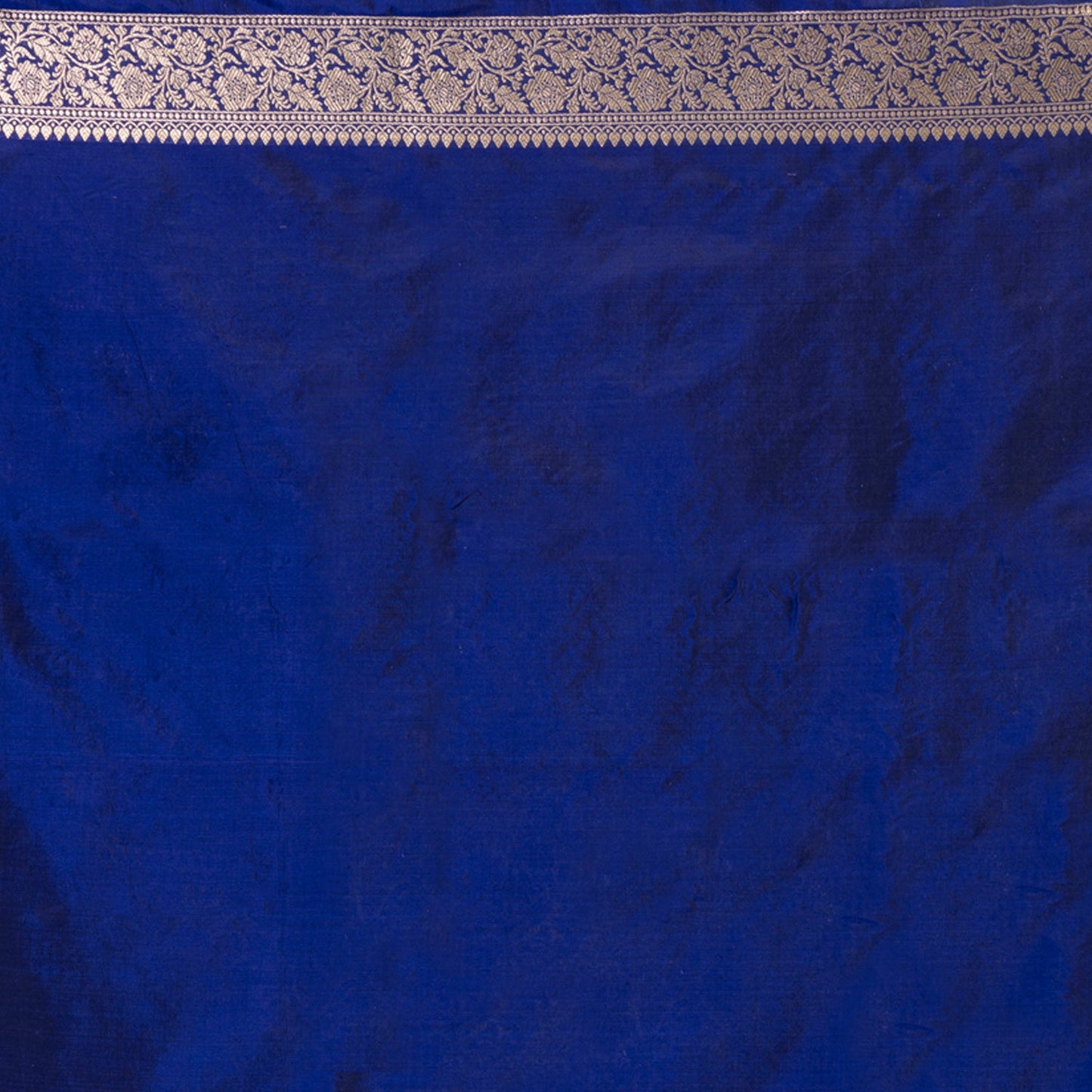 Royal Blue Handwoven Cutwork Katan Silk Saree - Panaya