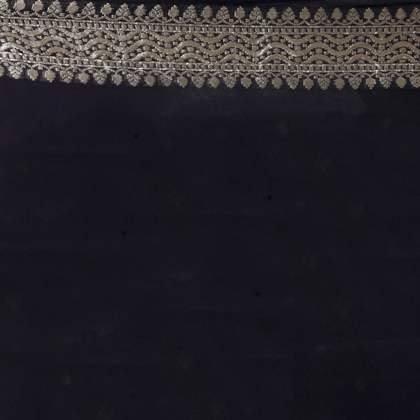 Black Georgette Khaddi Pure Silk Saree - Panaya