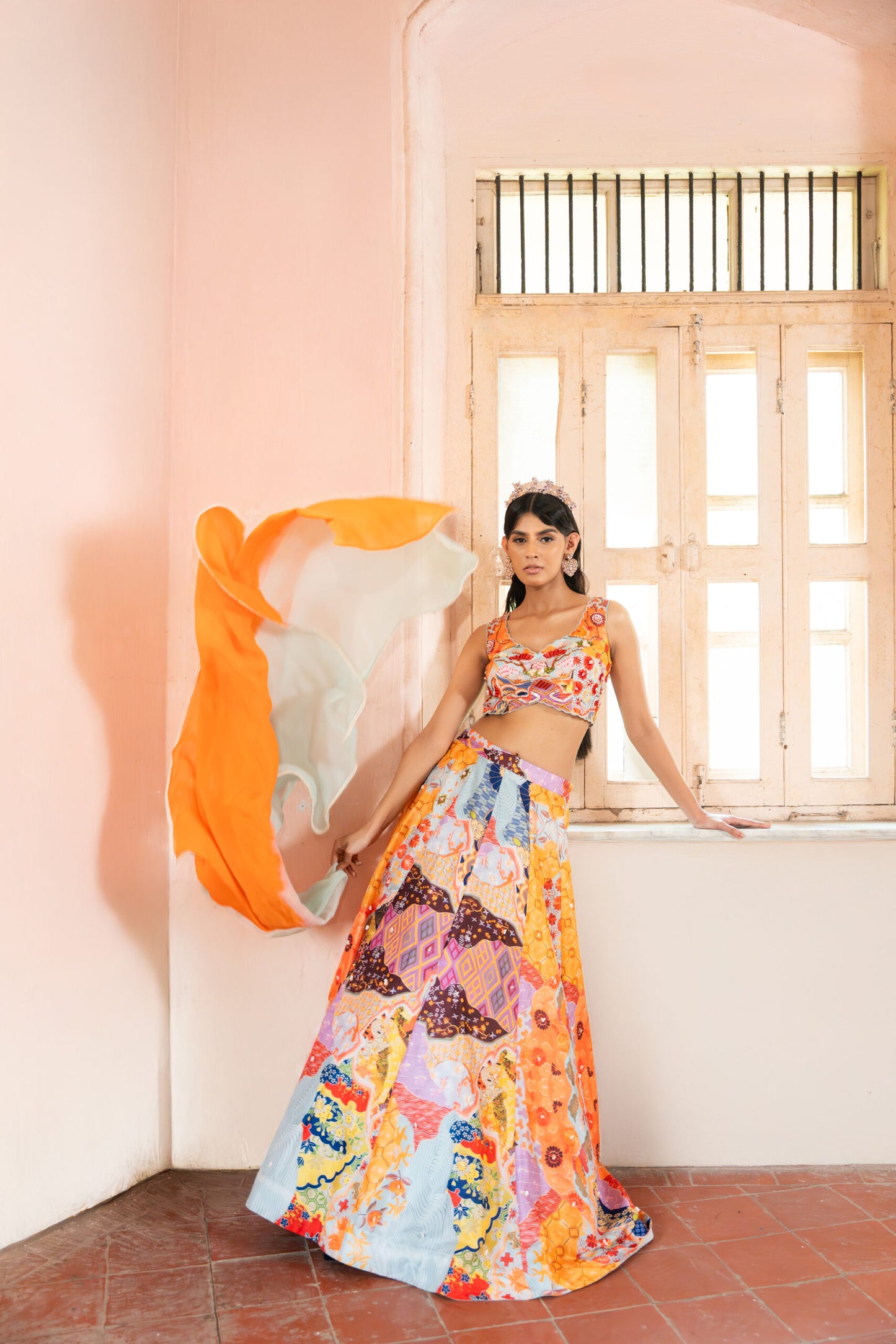 Eclectic Multi colored lehenga