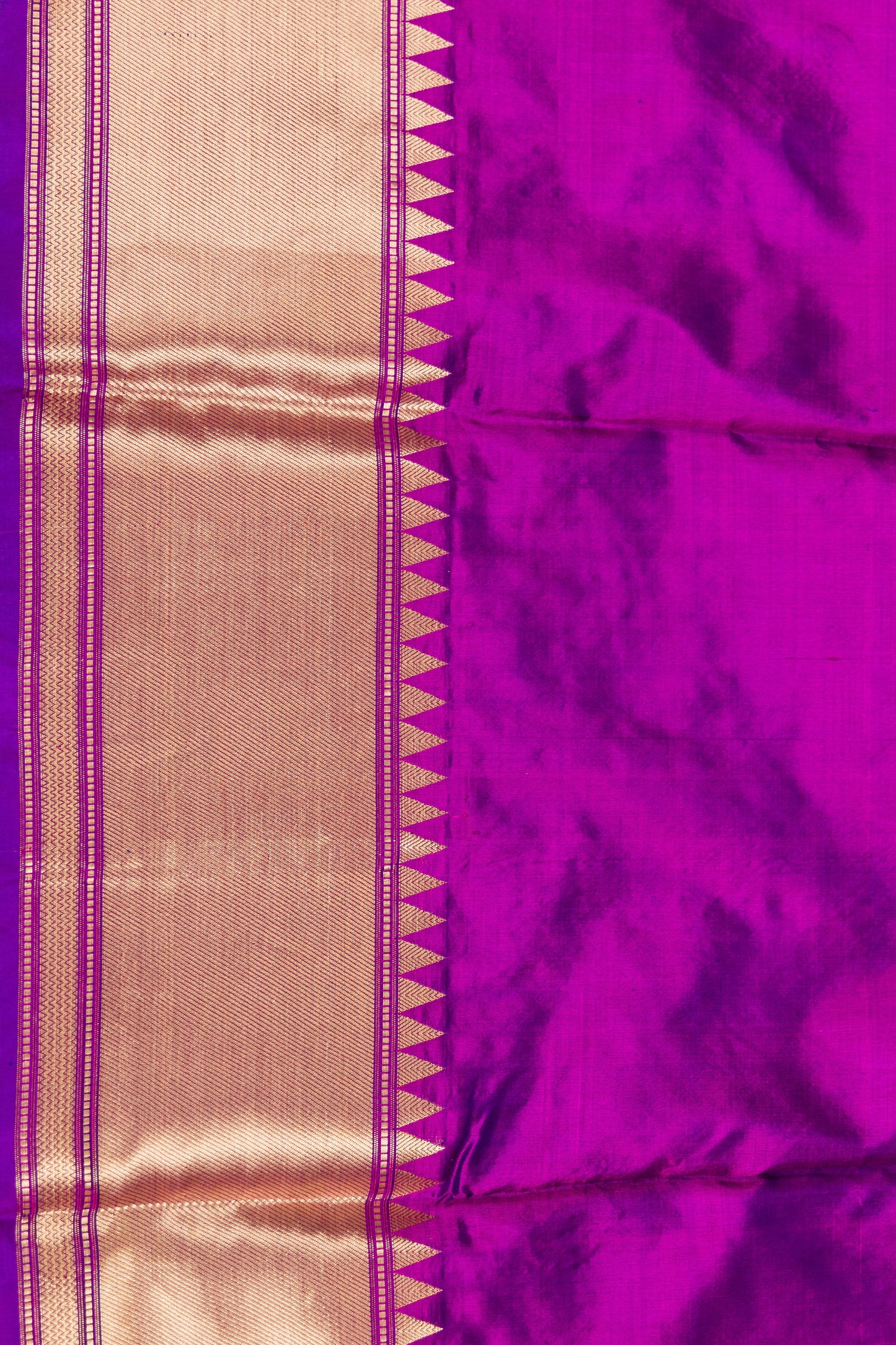 Magenta Katan Pure Silk Kadhwa Saree