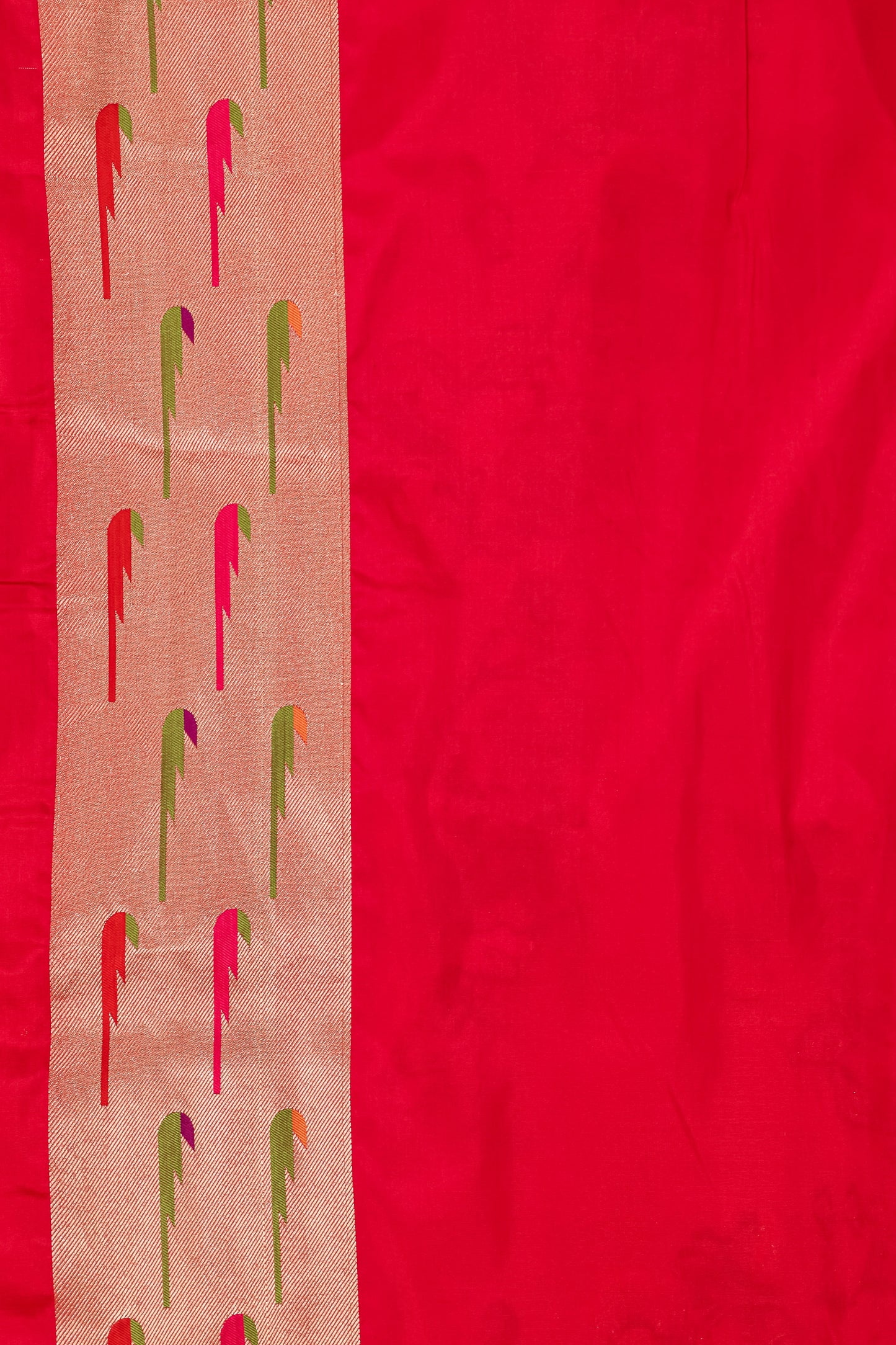 Rani Pink Katan Pure Silk Cutwork Saree - Panaya