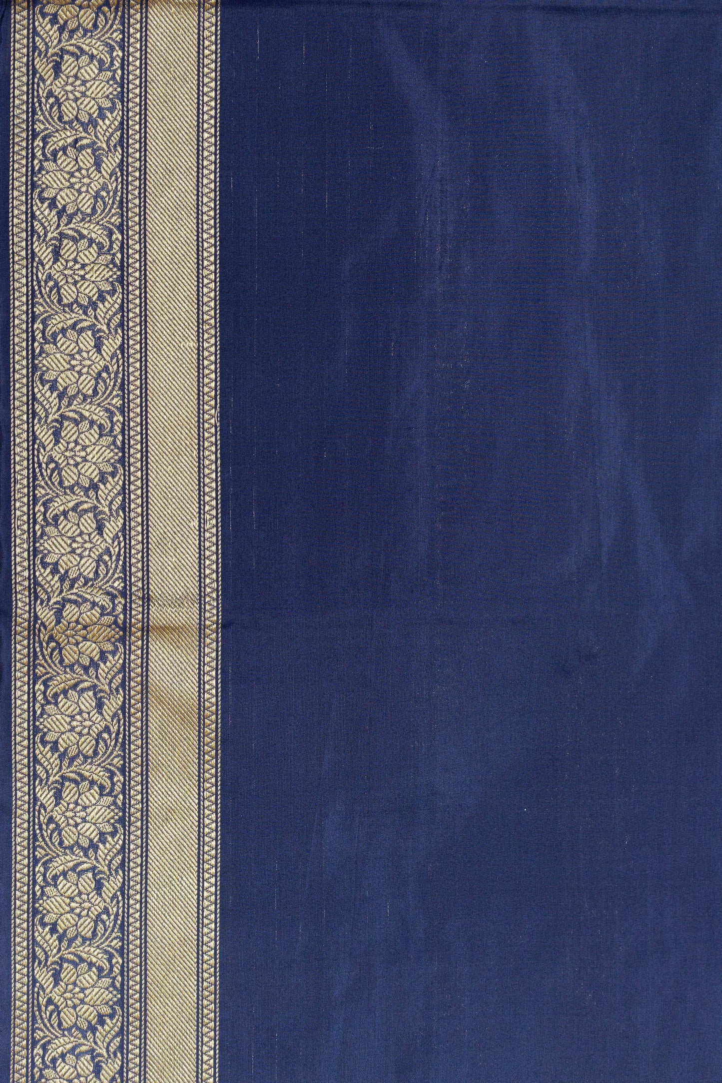 Royal Blue Handwoven Kadwa Katan Silk Saree - Panaya