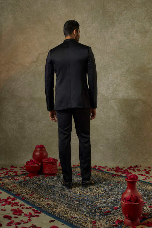 Black and grey Imported Japanese Jodhpuri Set