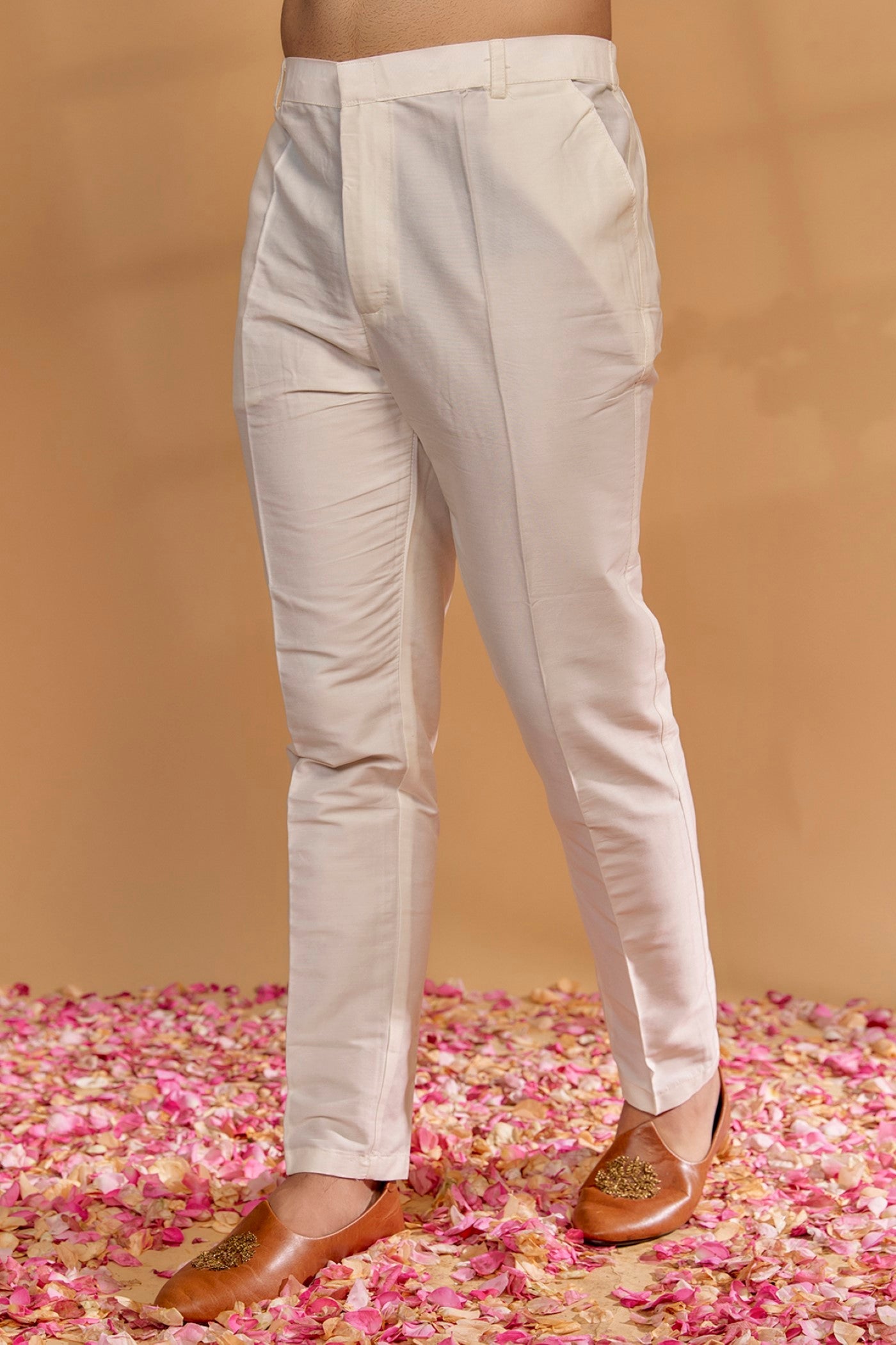 Pale Beige Georgette Sherwani Set