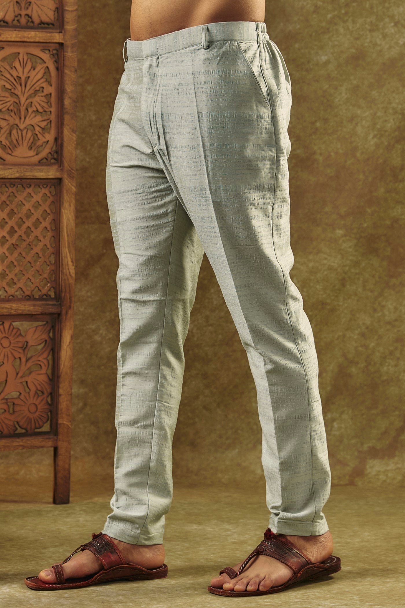 Pista Green kurta Jacket set with mirror and resham embroidery