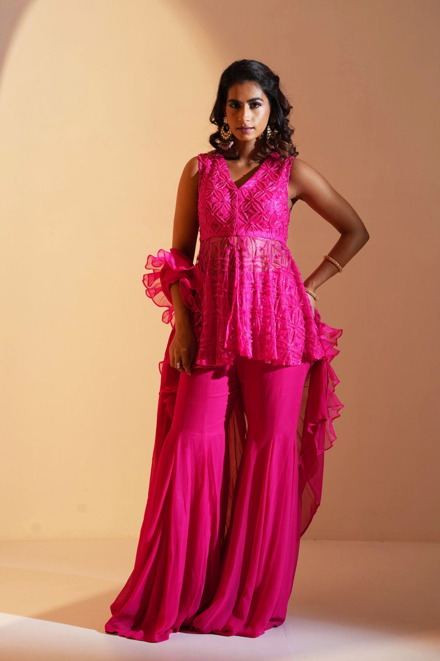 Pink Tahisha sharara set