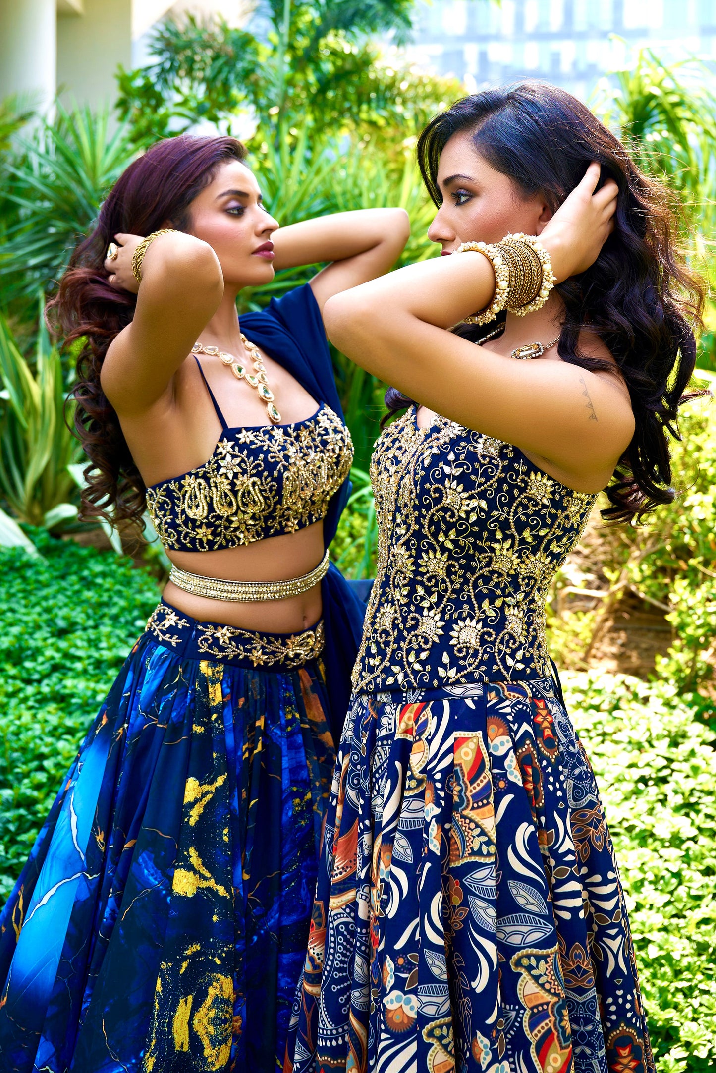 Blue Messha lehenga set