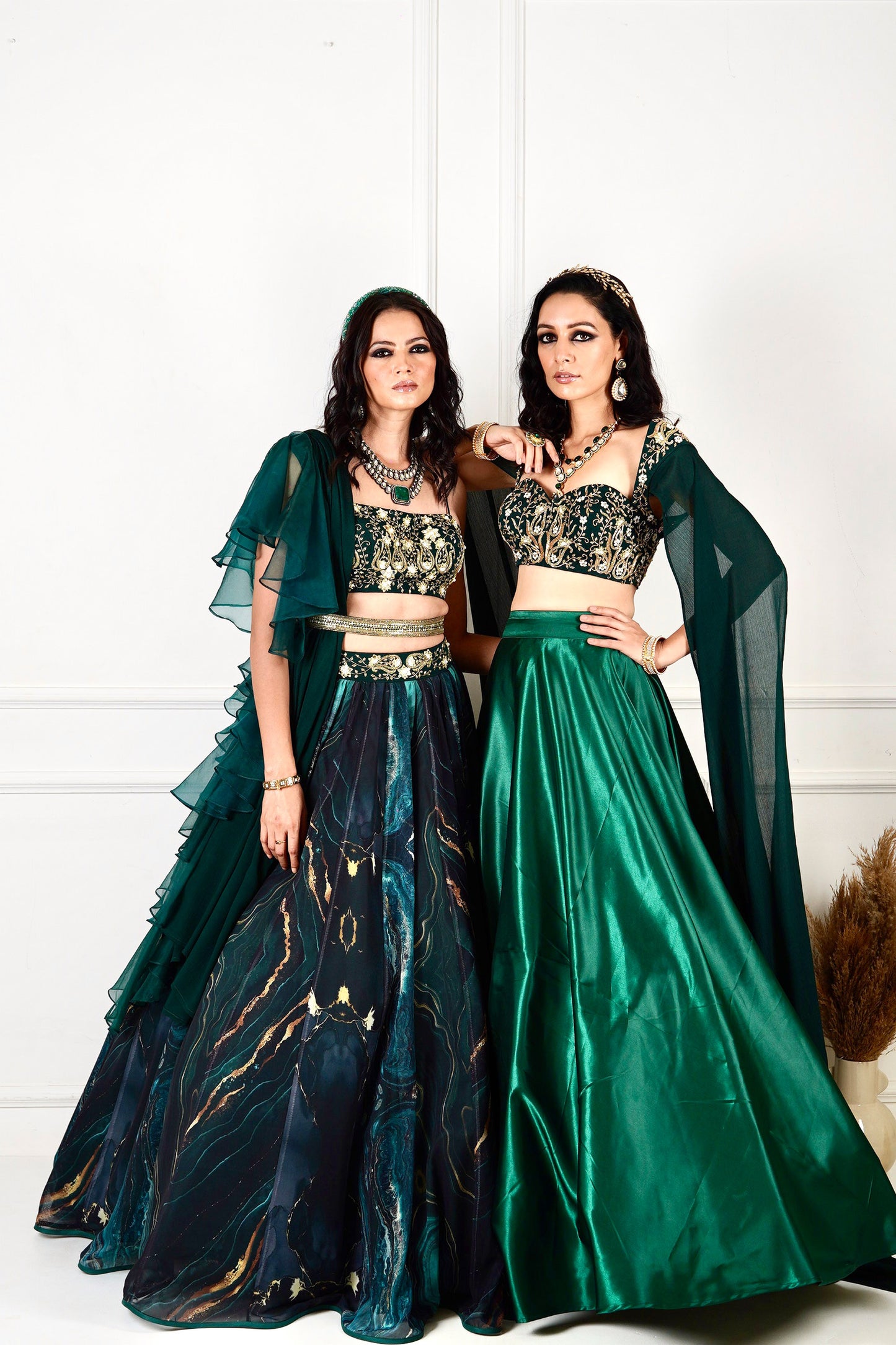 Green Meera lehenga set