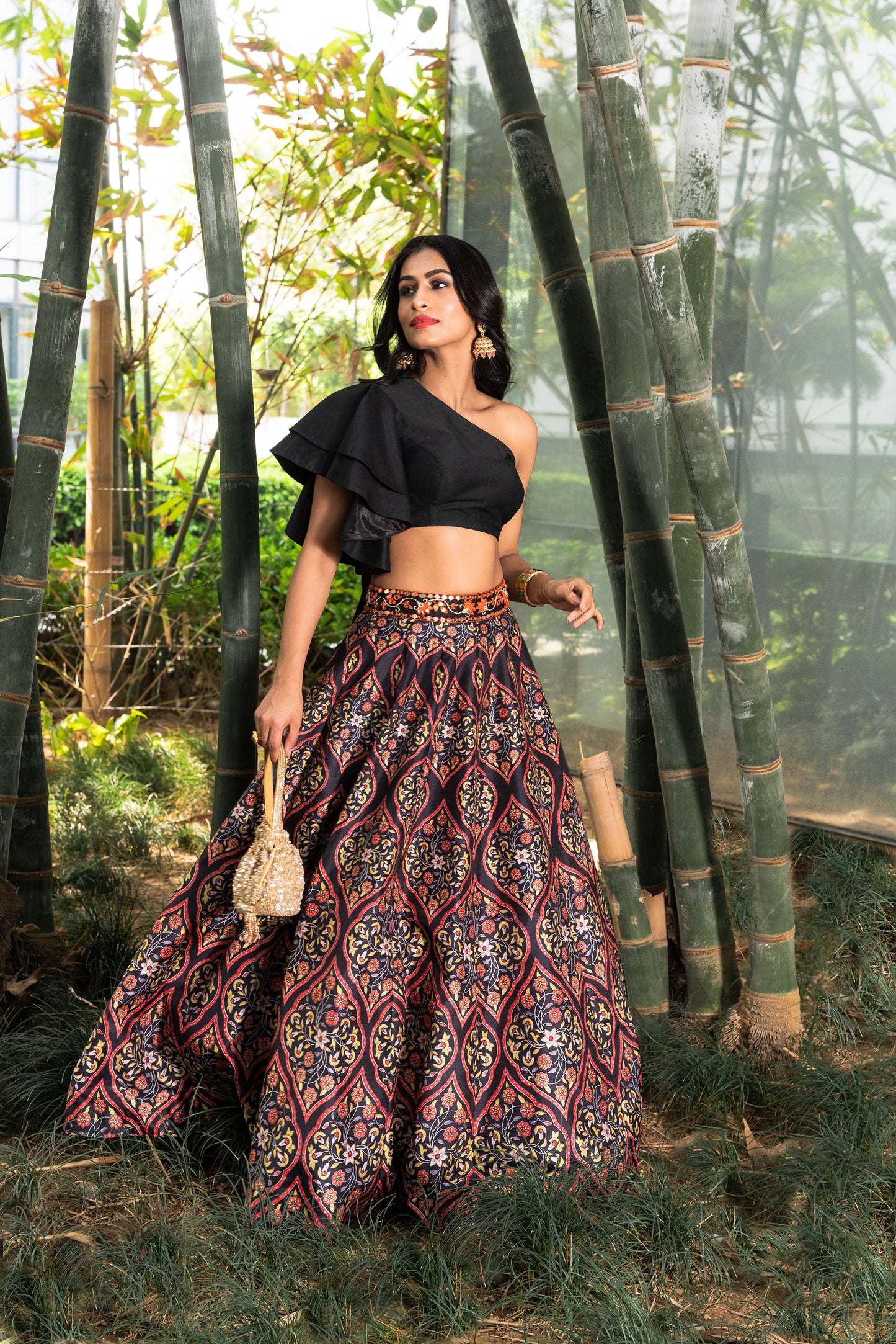Black Kaya lehenga set