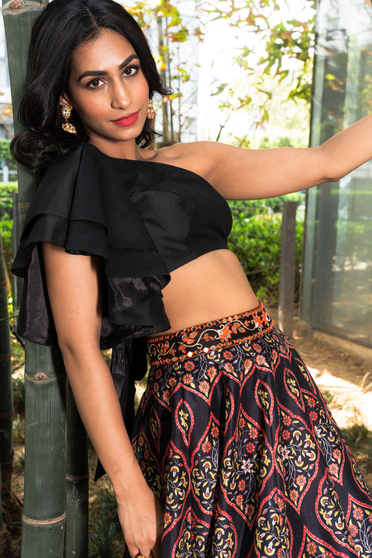 Black Kaya lehenga set