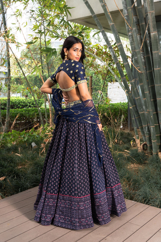 Blue Arshiya lehenga set