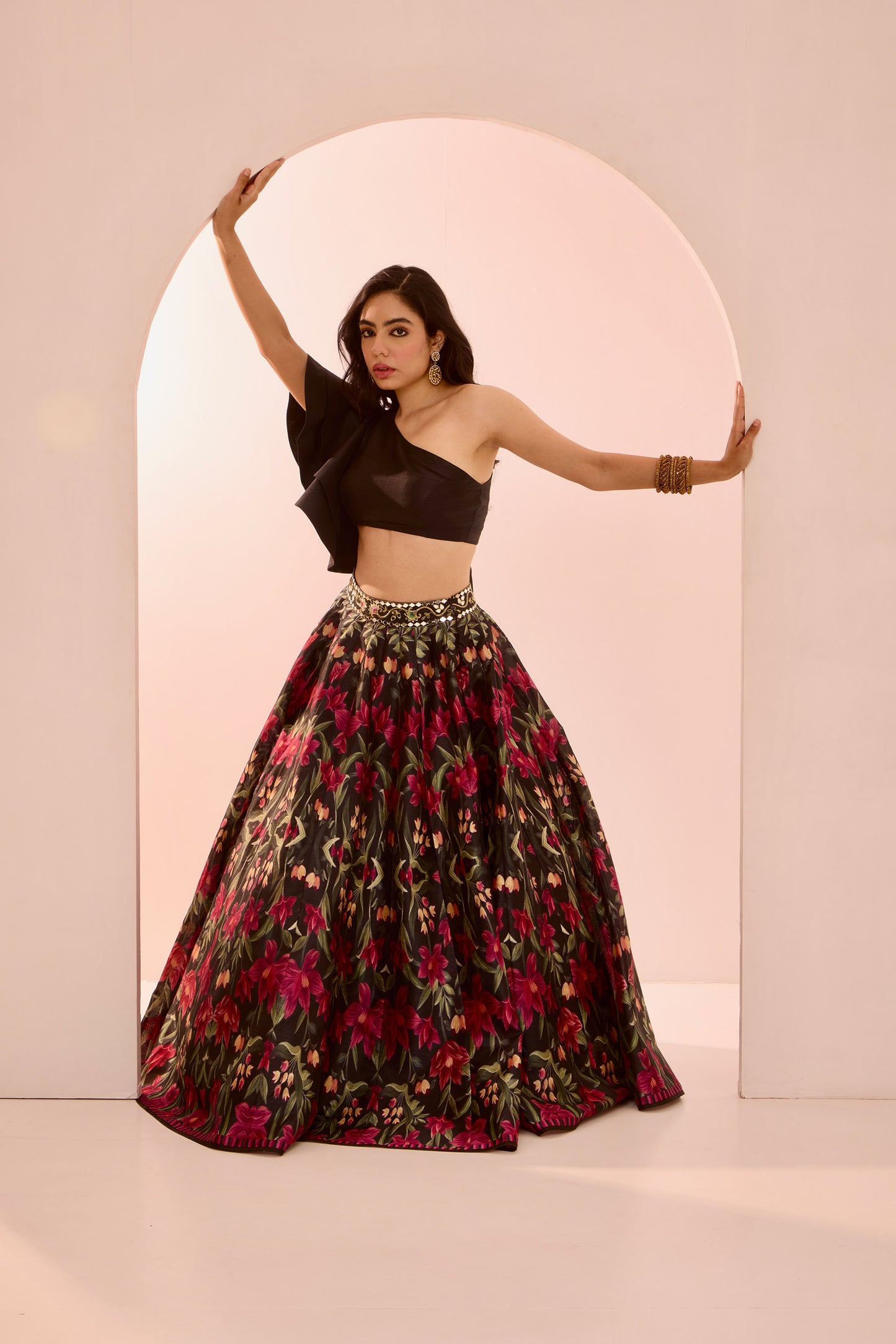 Black Kaya lehenga set