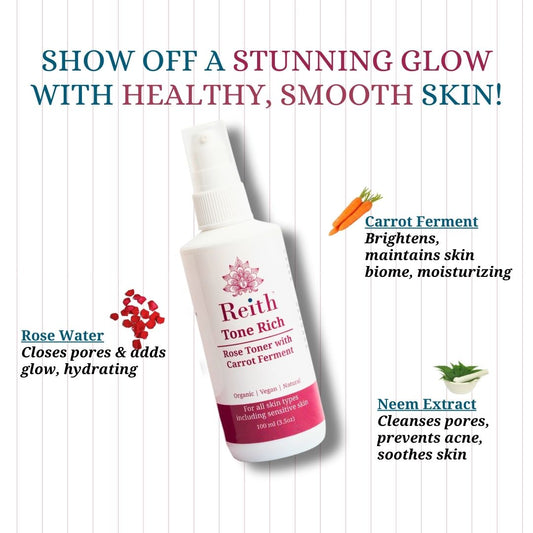 Reith Tone Rich Rose Toner with Carrot Ferment, Reith: Probiotic Skin Care