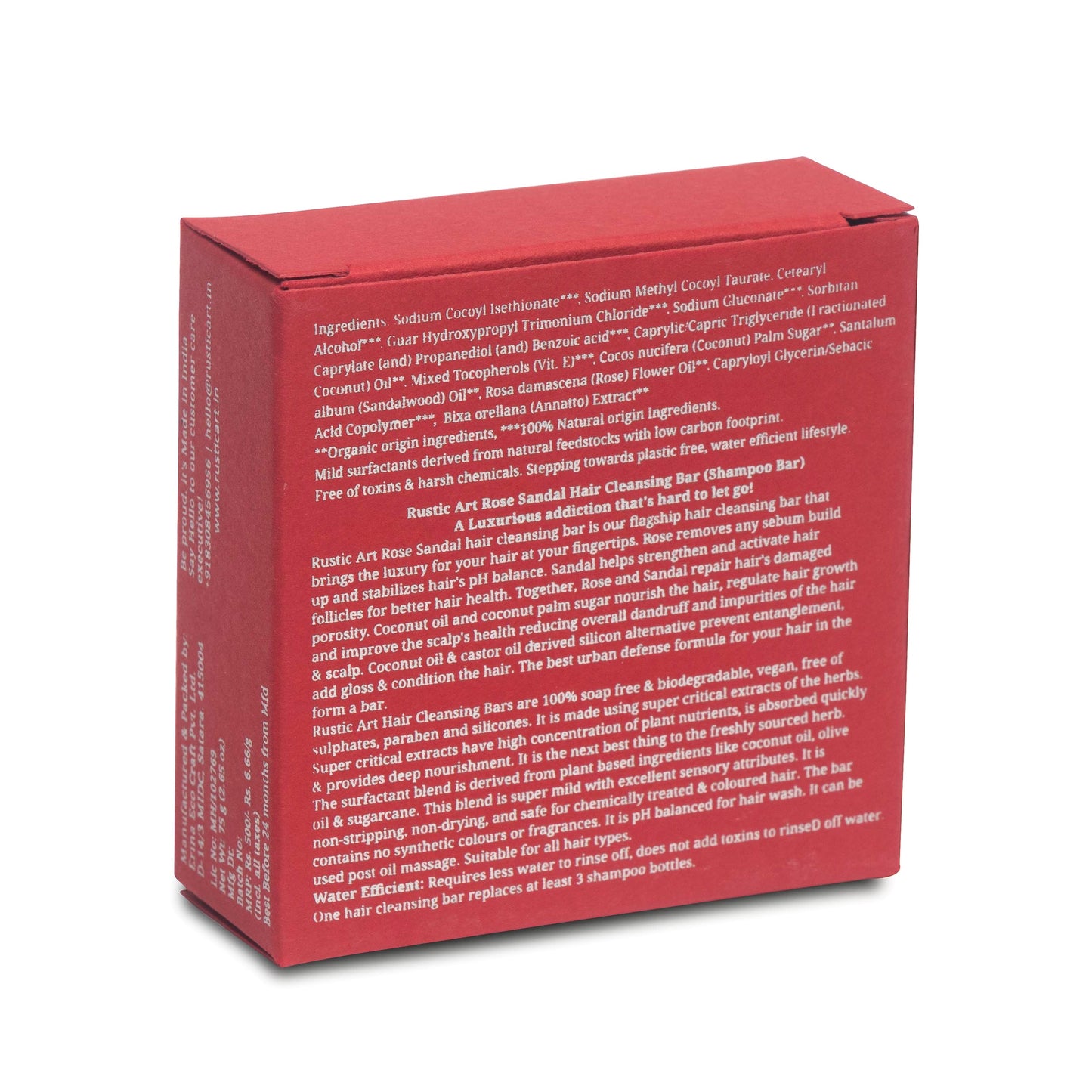 Rose Sandal Shampoo Bar | Dry Damaged Hair, Frizzy Hair, Rustic Art