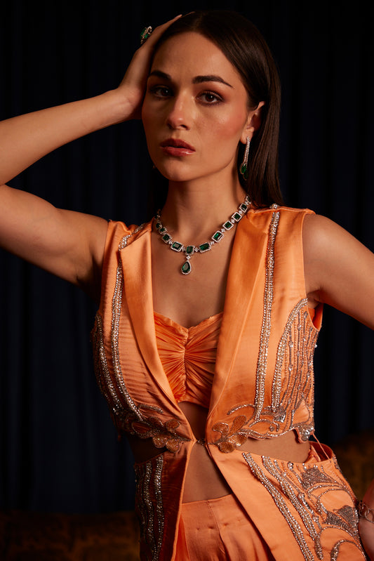 Tangerine dreamwave Floraison coord set