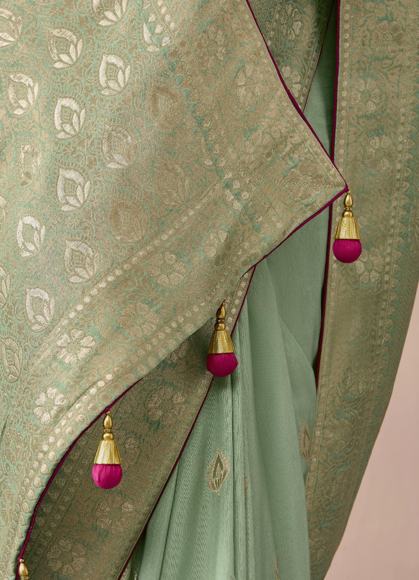 Mint Green Dola Viscose Silk Premika Saree